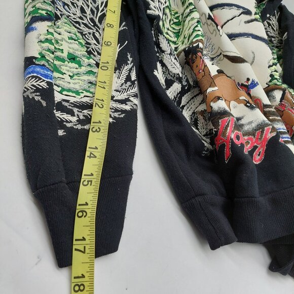 Nutcracker Ugly Christmas Sweater Sweatshirt Size Large Black 1992 READ - Picture 8 of 10